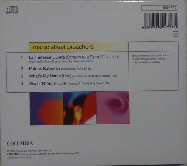 Manic Street Preachers : La Tristesse Durera (Scream To A Sigh) (CD, Single, Dig)