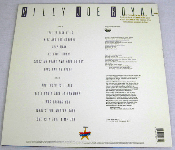 Billy Joe Royal : Tell It Like It Is (LP, Album)