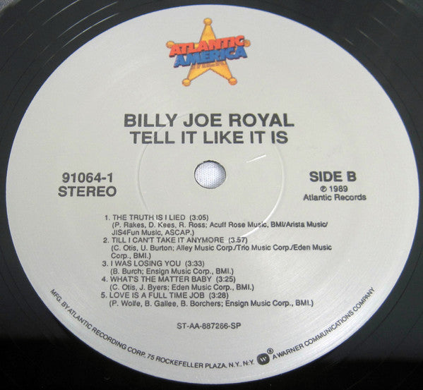 Billy Joe Royal : Tell It Like It Is (LP, Album)