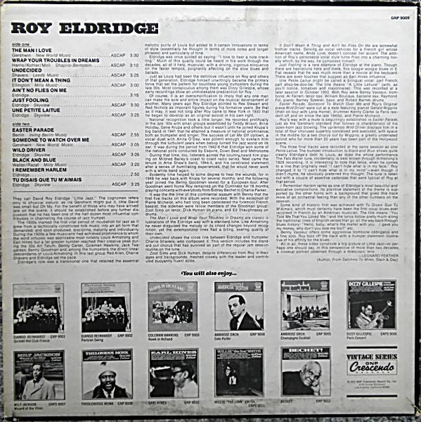 Roy Eldridge : Roy Eldridge (LP, Comp, Mono)