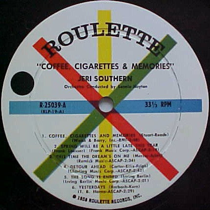 Jeri Southern : Coffee, Cigarettes & Memories (LP, Album)
