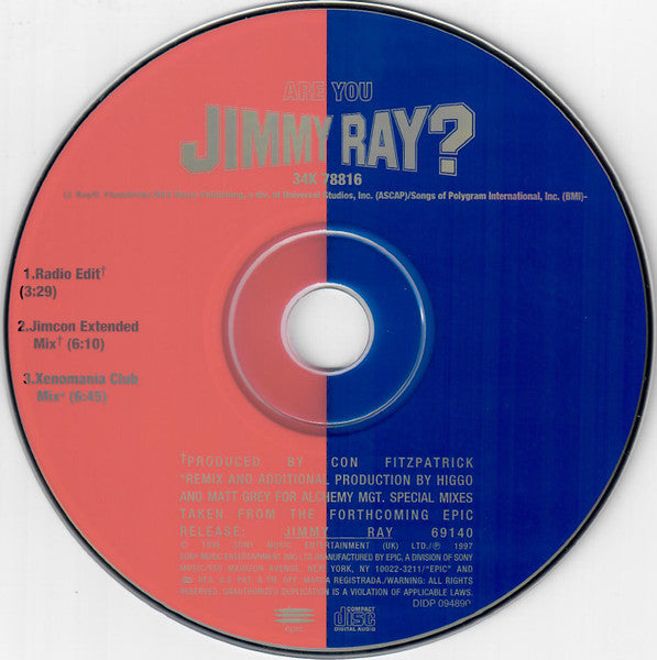 Jimmy Ray : Are You Jimmy Ray? (CD, Single)