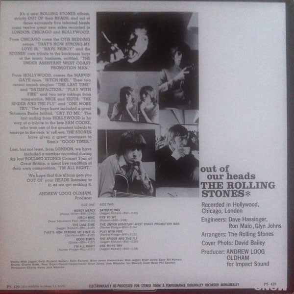 The Rolling Stones : Out Of Our Heads (LP, Album, RE)