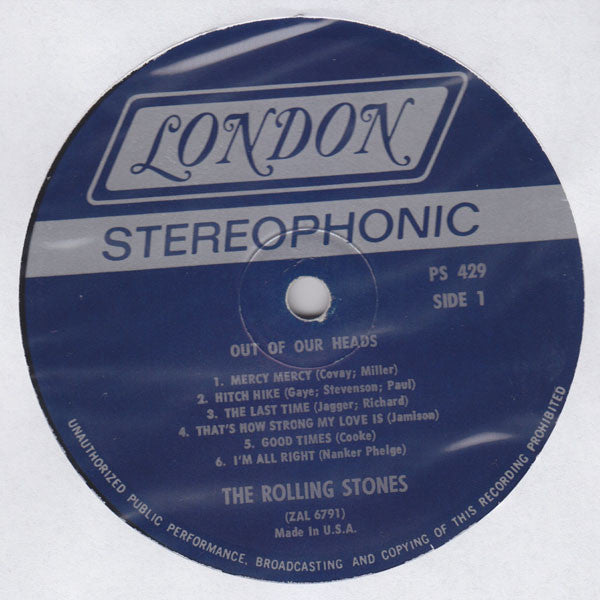 The Rolling Stones : Out Of Our Heads (LP, Album, RE)