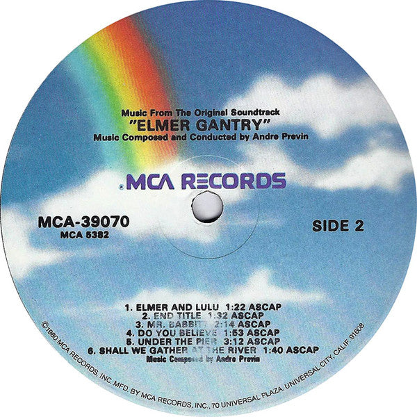 André Previn : Elmer Gantry (Music From The Original Soundtrack) (LP, Album, RE)