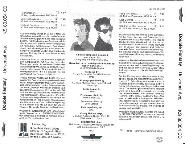 Double Fantasy : Universal Ave. (CD, Album)