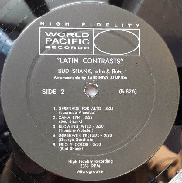 Bud Shank : Latin Contrasts (LP, Album, Mono)