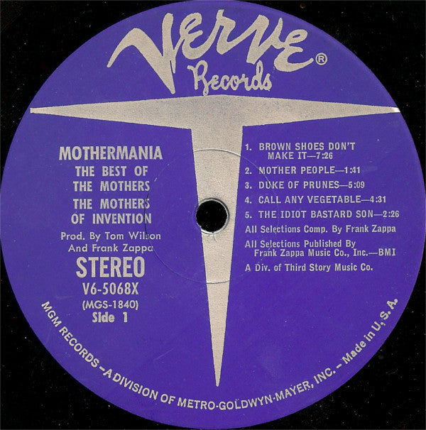 The Mothers : Mothermania (The Best Of The Mothers) (LP, Comp)