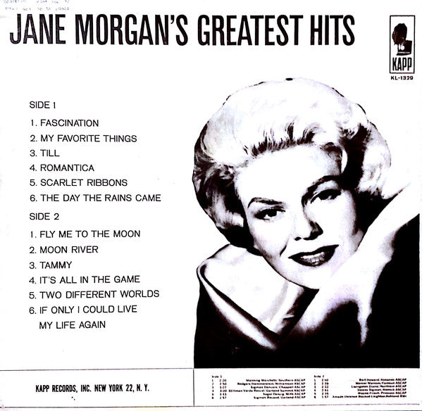 Jane Morgan : Jane Morgan's Greatest Hits (LP, Comp, Mono)
