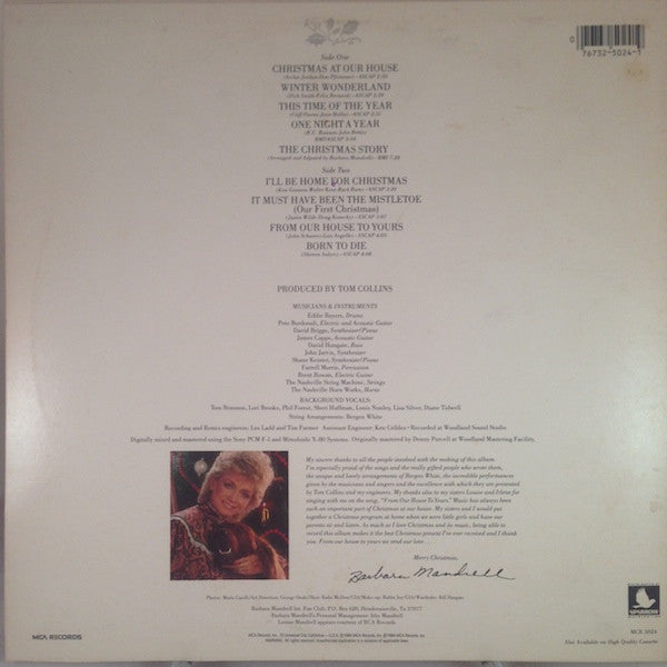 Barbara Mandrell : Christmas At Our House (LP, Album)