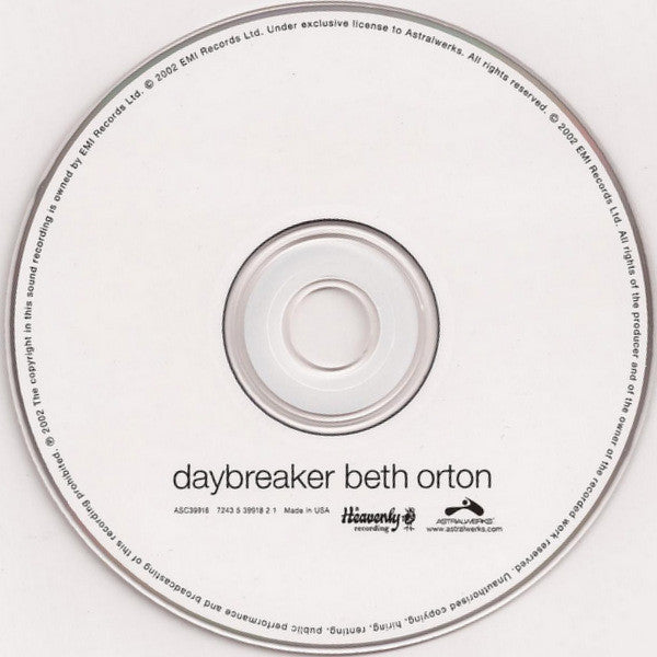 Beth Orton : Daybreaker (CD, Album)