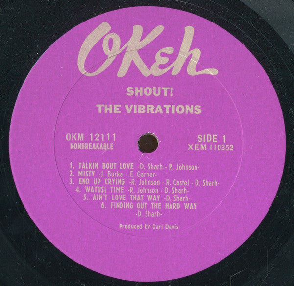 The Vibrations : Shout! (LP, Album, Mono)