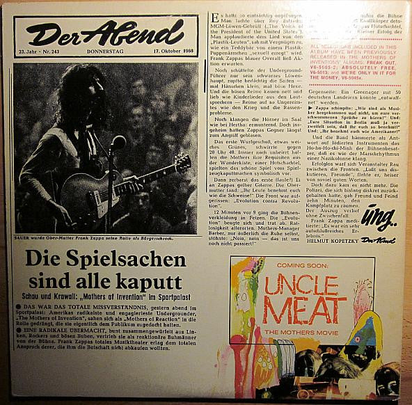 The Mothers : Mothermania (The Best Of The Mothers) (LP, Comp, RE, Bla)