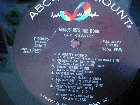 Ray Charles : The Genius Hits The Road (LP, Album, Mono, Club, RE)