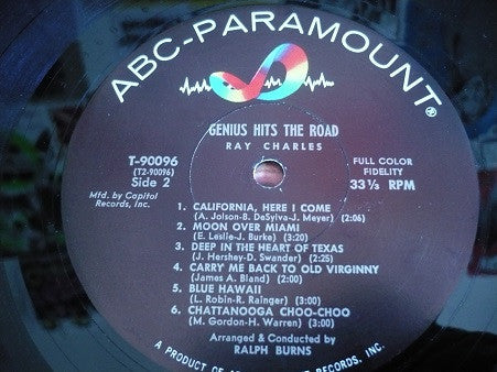 Ray Charles : The Genius Hits The Road (LP, Album, Mono, Club, RE)