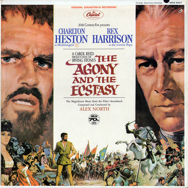 Alex North : The Agony And The Ecstasy (LP, Album, Mono)