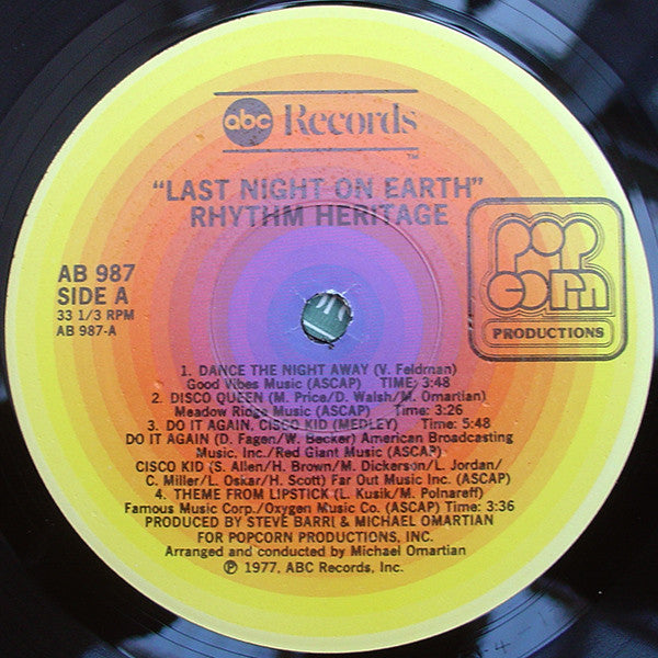 Rhythm Heritage : Last Night On Earth (LP, Album)