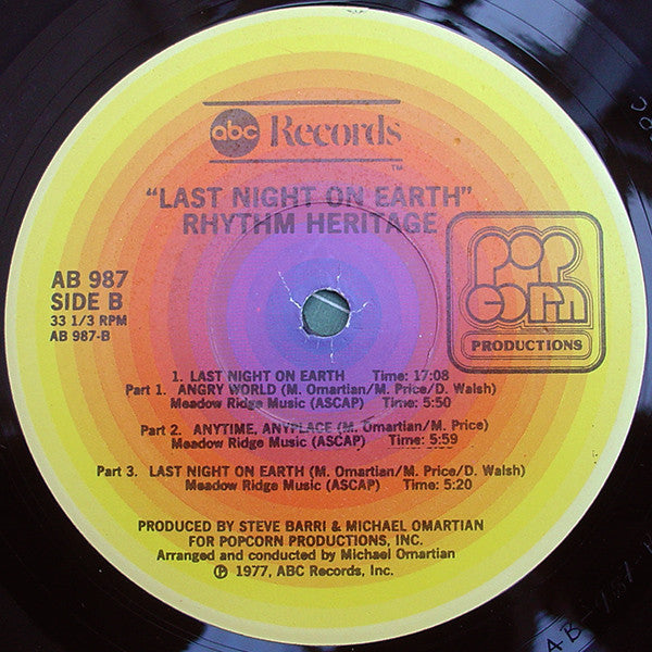 Rhythm Heritage : Last Night On Earth (LP, Album)