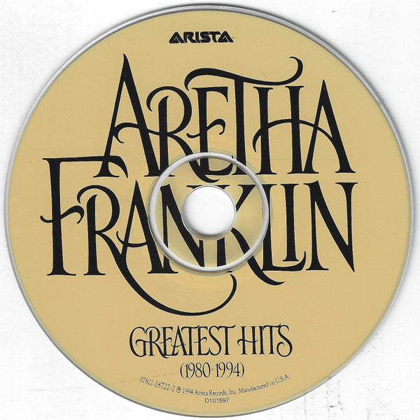 Aretha Franklin : Greatest Hits (1980-1994) (CD, Comp)
