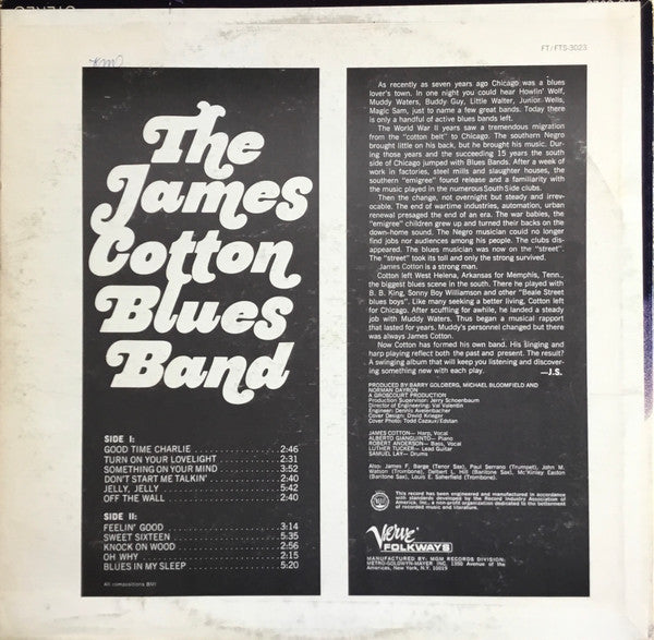 The James Cotton Blues Band : The James Cotton Blues Band (LP, Album, Mono)