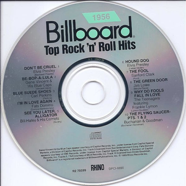 Various : Billboard Top Rock'N'Roll Hits - 1956 (CD, Comp)