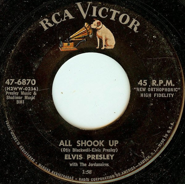 Elvis Presley With The Jordanaires : All Shook Up (7")