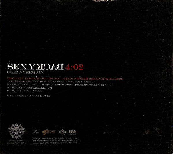Justin Timberlake : SexyBack (CD, Single, Promo, Dig)
