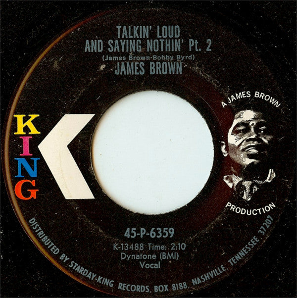 James Brown : Talkin' Loud And Saying Nothin' (7", Single)
