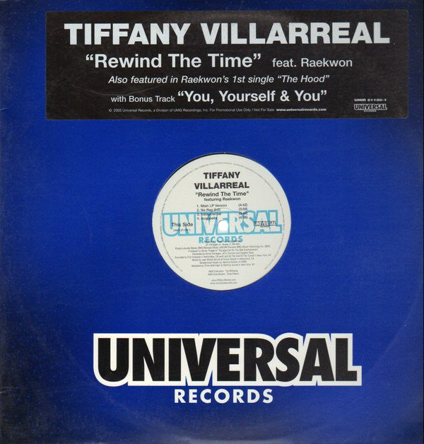 Tiffany Villarreal : Rewind The Time / You, Yourself & You (12", Promo)