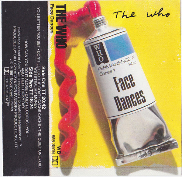 The Who : Face Dances (Cass, Album)