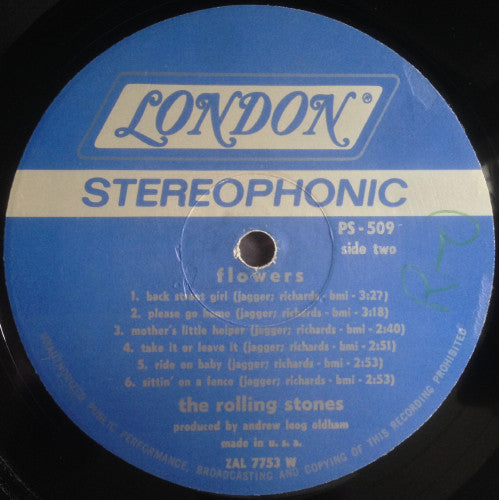The Rolling Stones : Flowers (LP, Comp, Wad)