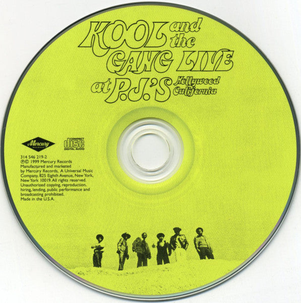Kool And The Gang* : Live At P.J.'s (CD, Album, RE, RM)