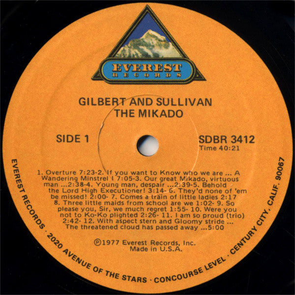 Gilbert & Sullivan : Featuring Martyn Green With Barbara Troxell And James Pease . Richard Korn Conducting The NDR Sinfonieorchester : Mikado (LP, Album)