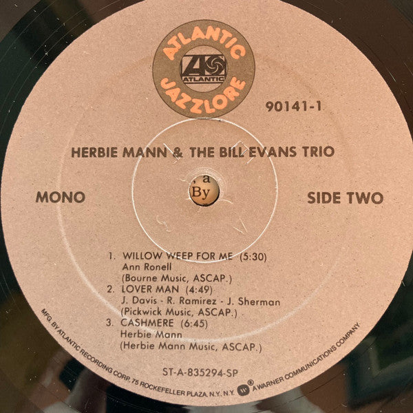 Herbie Mann & The Bill Evans Trio : Nirvana (LP, Album, Mono, RE)