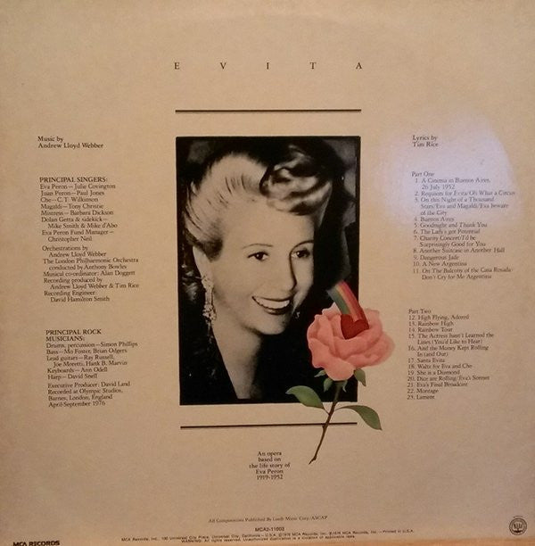 Andrew Lloyd Webber, Tim Rice : Evita (2xLP, Album, Gat)