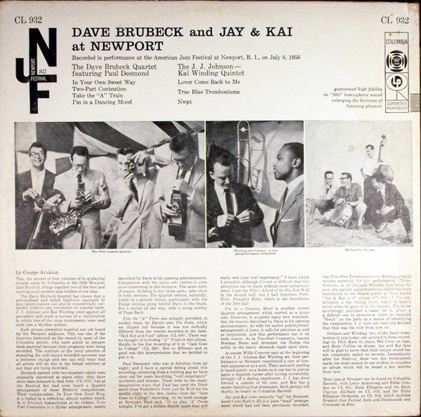 Dave Brubeck And Jay* & Kai* : At Newport (LP, Album, Mono, Hol)