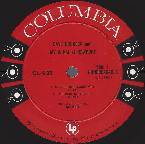 Dave Brubeck And Jay* & Kai* : At Newport (LP, Album, Mono, Hol)