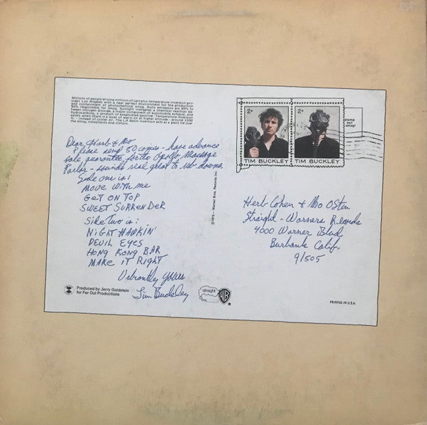 Tim Buckley : Greetings From L.A. (LP, Album, RE, Pal)