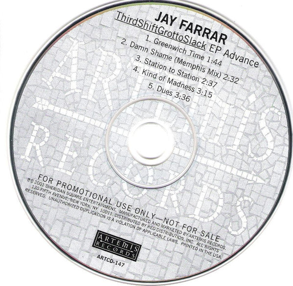 Jay Farrar : ThirdShiftGrottoStack (CD, Advance, EP, Promo)