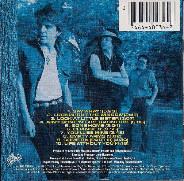 Stevie Ray Vaughan & Double Trouble : Soul To Soul (CD, Album, RE, RP, Pit)