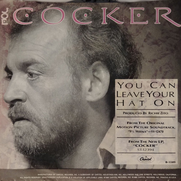 Joe Cocker : You Can Leave Your Hat On (7", Single)