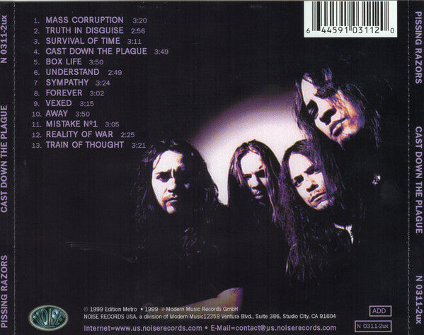 Pissing Razors : Cast Down The Plague (CD, Album)