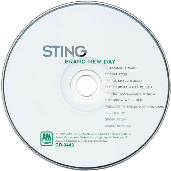 Sting : Brand New Day (CD, Album, Club, CRC)