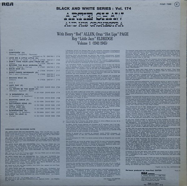 Artie Shaw And His Orchestra : Volume 1 (1941-1945) (LP, Comp)