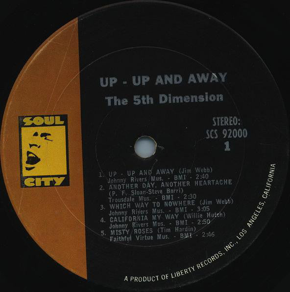The 5th Dimension* : Up, Up And Away (LP, Album, Pro)