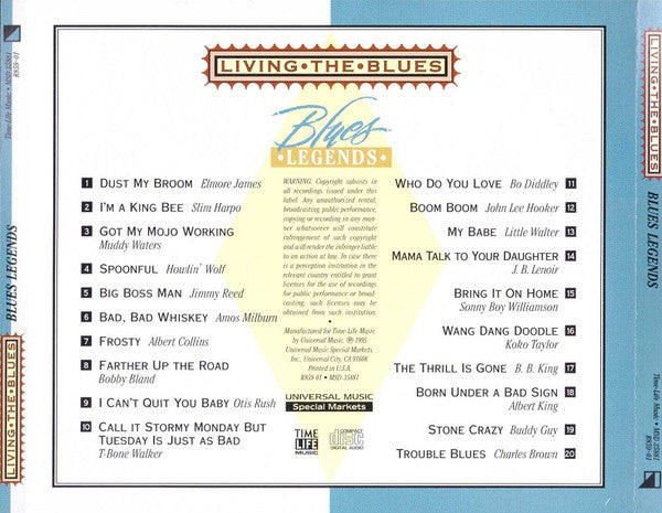 Various : Living The Blues - Blues Legends (CD, Comp, RE)