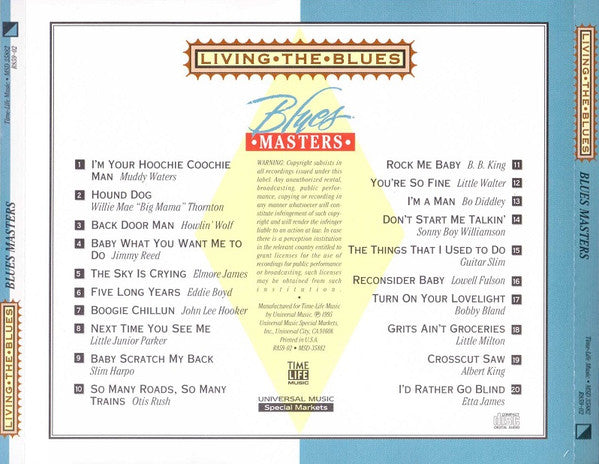 Various : Living The Blues - Blues Masters (CD, Comp, RE)