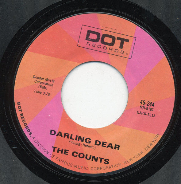The Counts (14) : Darling Dear / I Need You Always (7", Single, Styrene)