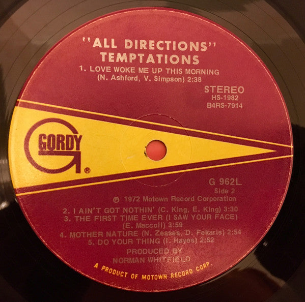 The Temptations : All Directions (LP, Album, Ind)