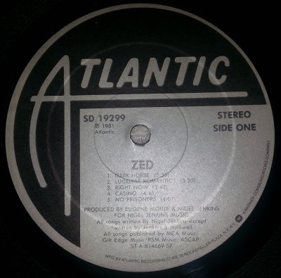 Zed (12) : Zed (LP, Album)